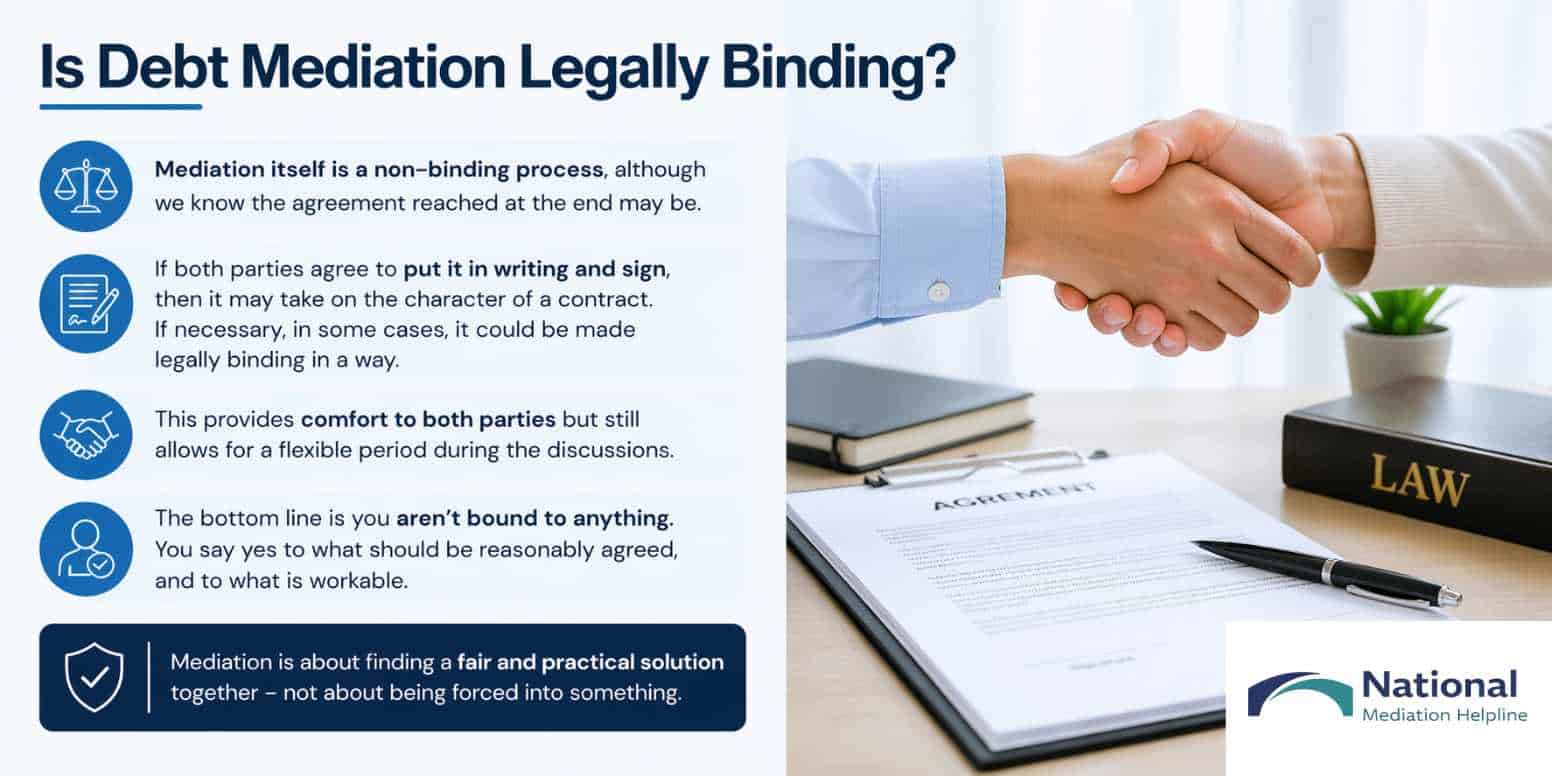 Is Debt Mediation Legally Binding Chelmsford